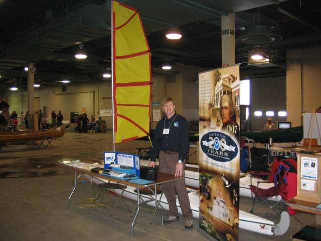 NOAA Grand Rapids NWSFO Mark Walton manning a booth at the 