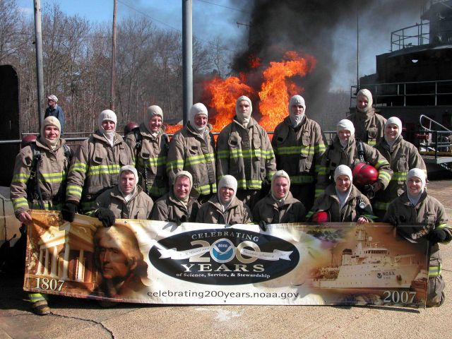 NOAA Corps Refresher Training Class firefighting module Picture