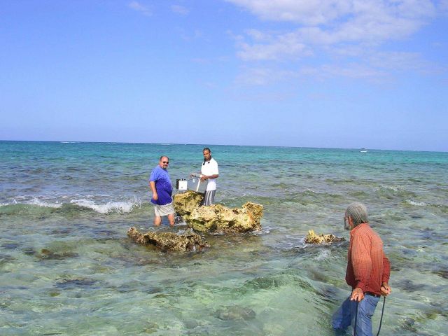 NOAA's National Geodetic Survey performing cooperative gravity measurements with Cayman Islands Lands and Survey Department Picture