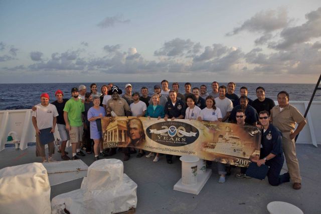 Greetings from the NOAA Ship Hi'ialakai as it is making its first voyage across the International Dateline on a cruise from Hawaii to Wake Island wher Picture