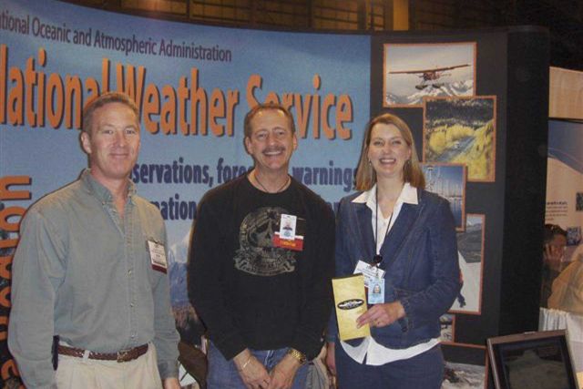 National Weather Service meteorologists teamed with scientists from the Alaska Volcano Observatory to exhibit at Alaska's premier aviation event, the  Picture