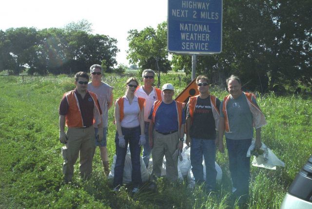 Volunteers from the Austin/San Antonio WSFO participated in an Adopt-a- Highway litter program in April to support their community Picture