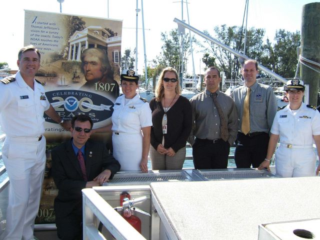 NOAA participants in a NOAA day at Riviera Beach Maritime Academy Picture