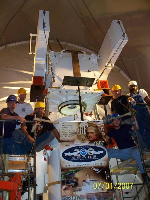 When the WFO Mount Holly NJ radar's bull gear failed, it was up to engineer's from NOAA's Radar Operational Center to get the system up an running, no Picture