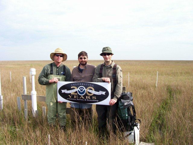 A field crew from NOS National Geodetic Survey conducted a GPS survey of Surface Elevation Tables throughout Southeastern Louisiana, in cooperation wi Picture