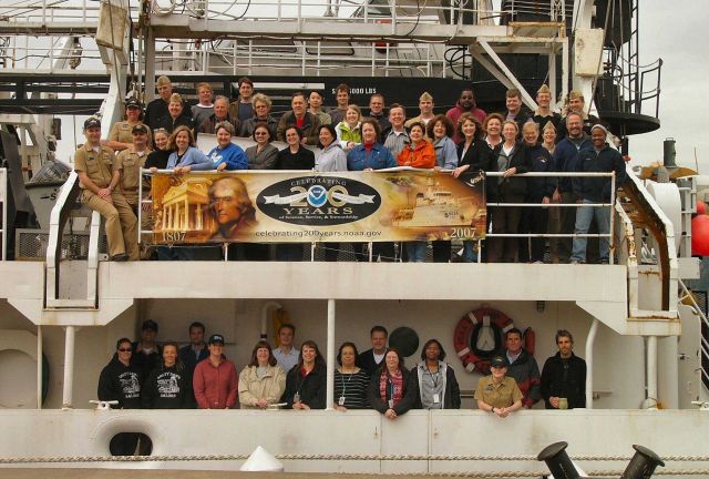 The NOAA Ship Rainier docked at NOAA's Western Regional Center (WRC) and held an Open House for the employees of the WRC campus before heading out to  Picture