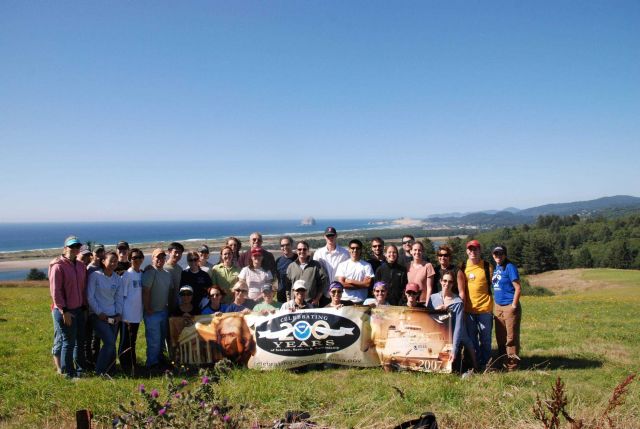 The Knauss Fellows spent a day in the refuge removing invasive species and learning different aspects of the management of Haystack Rock Unit of the O Picture