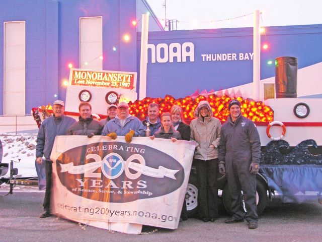 Greetings from Michigan! Site supervisor and some of the staff of NOAA's Thunder Bay NMS Picture