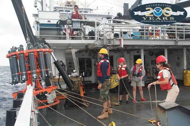 NOAA scientists with AOML's Physical Oceanography Division and the NMFS Southeast Fisheries Science Center partnered in a joint research cruise aboard Picture