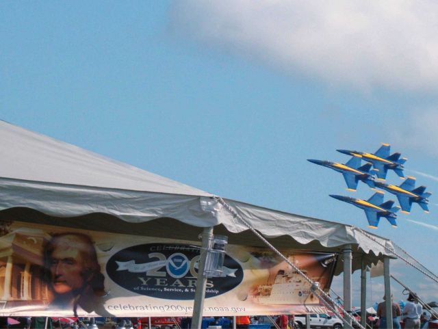 NOAA's National Weather Service in Indianapolis, Indiana hosted a display booth at the Indianapolis Air Show Picture