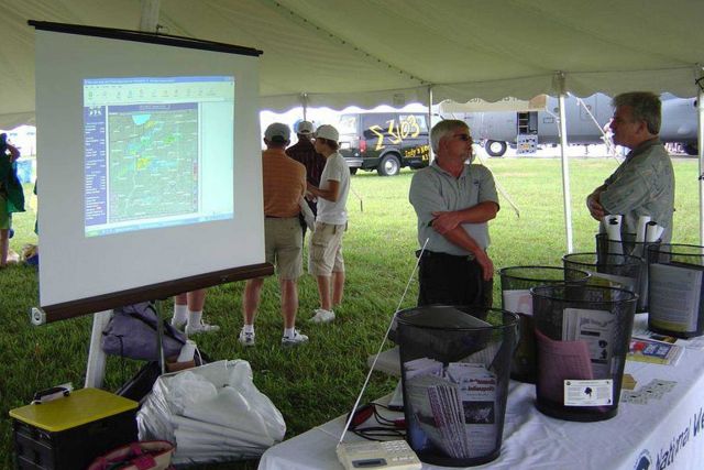 NOAA's National Weather Service in Indianapolis, Indiana hosted a display booth at the Indianapolis Air Show Picture