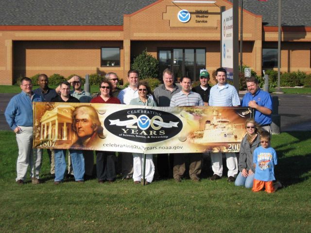 National Weather Service personnel from Aberdeen, South Dakota shown outside their facility Picture