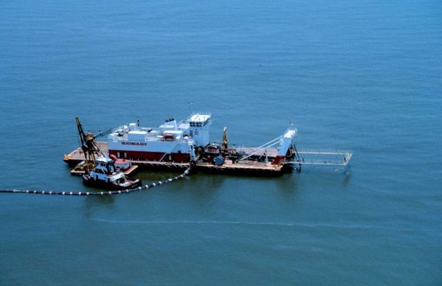 An aerial close-up view of the 