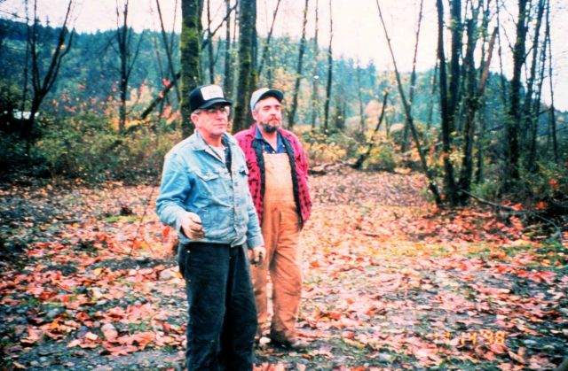 The Reiner brothers watch the arrival of the salmon. Picture