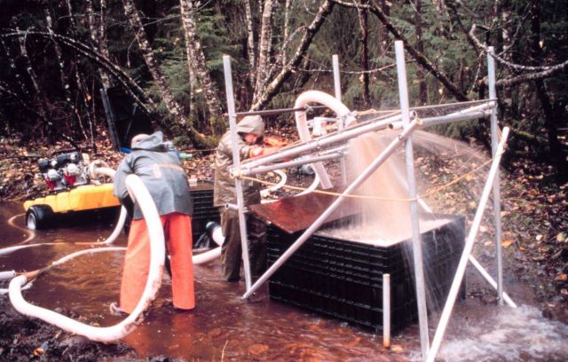 An overview of the pumping and filtering process. Picture