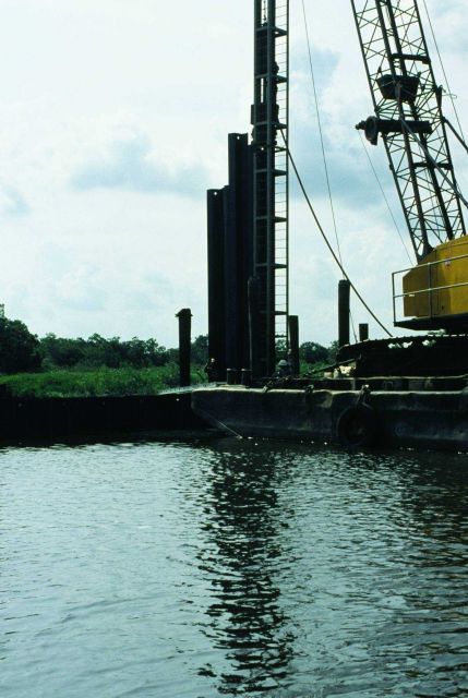 Another view of the pile driver. Picture
