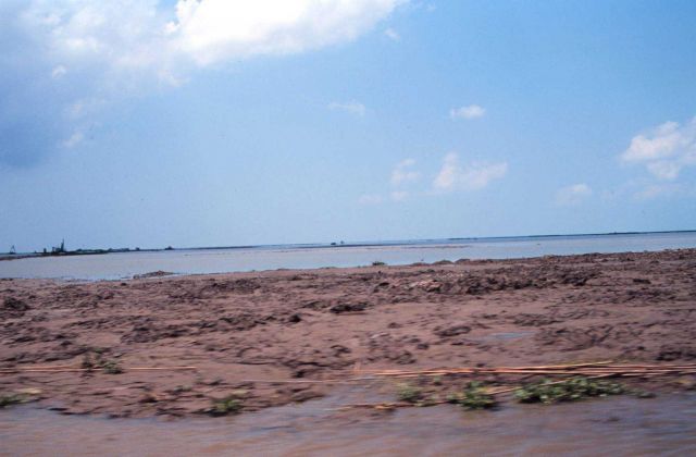 The containment dike at the restoration site. Picture