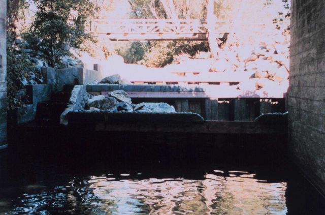 Looking upstream at the completed pools. Picture