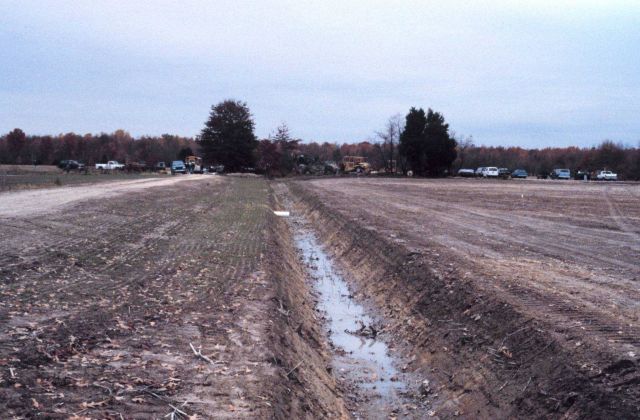 The ditched channel prior to restoration. Picture
