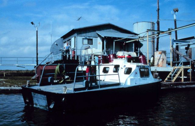 At the Mobile Oil facility. Picture