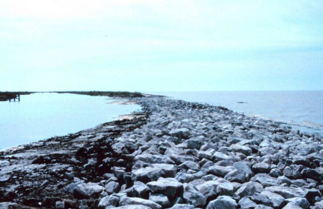 At ground view at the breach site. Picture