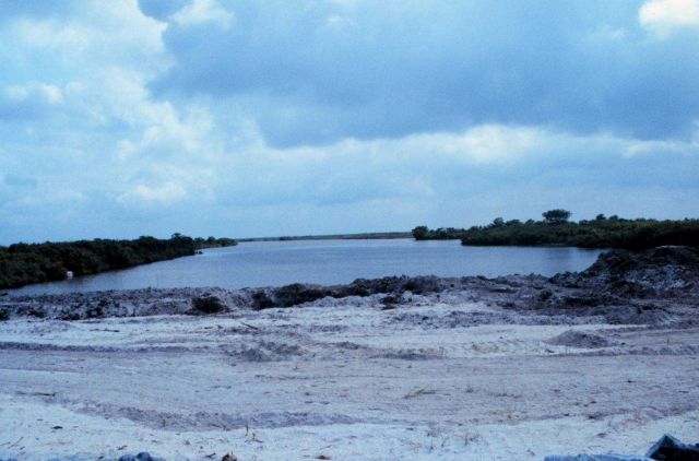 A view of the stub canal from the beach. Picture