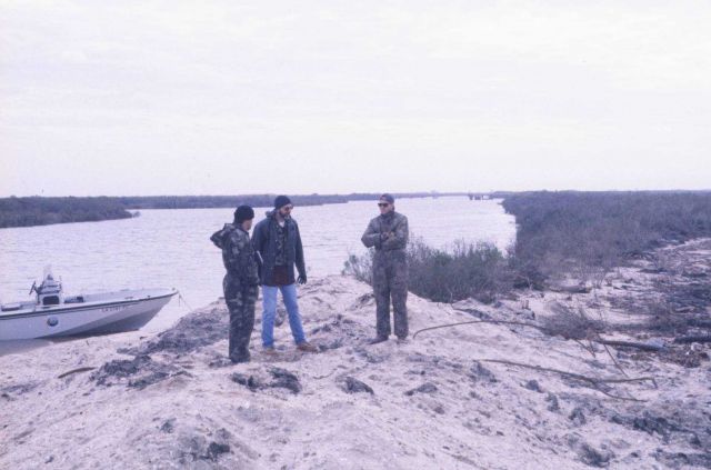 David Burkholder, project manager, Lake Chapeau; Eric Web, monitoring supervisor all projects; and Vincent Cheramie, monitoring manager Picture