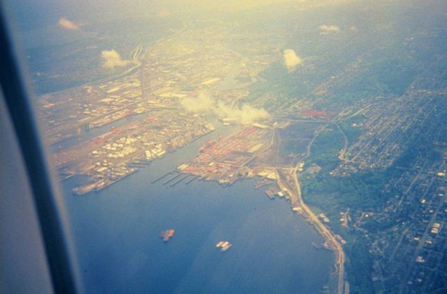 Harbor Island, East and West Waterways, the Duwamish River and the southwestern shore of Elliott Bay. Picture