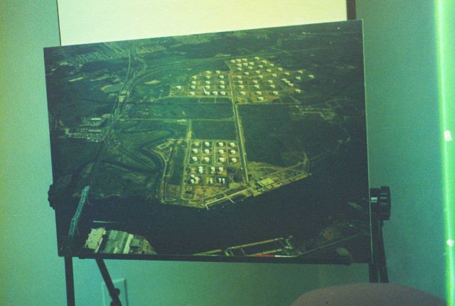 An aerial view of the Exxon facility. Picture