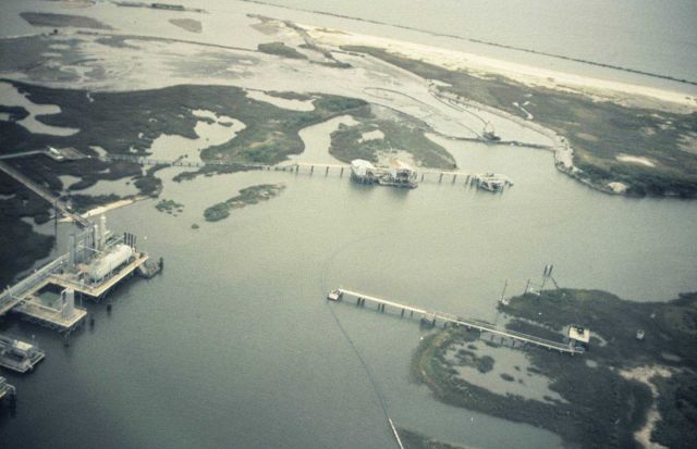 This image shows the dredging process Picture
