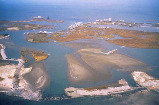 This image shows East Timbalier post hurricane Andrew, pre restoration. Picture