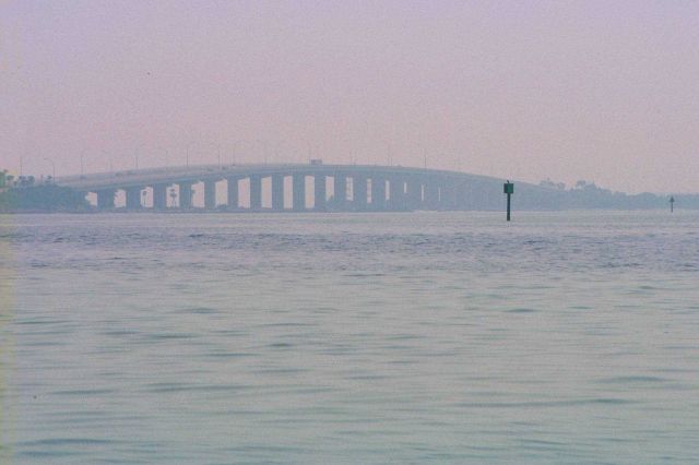 A view of Tampa Bay and the causeway. Picture