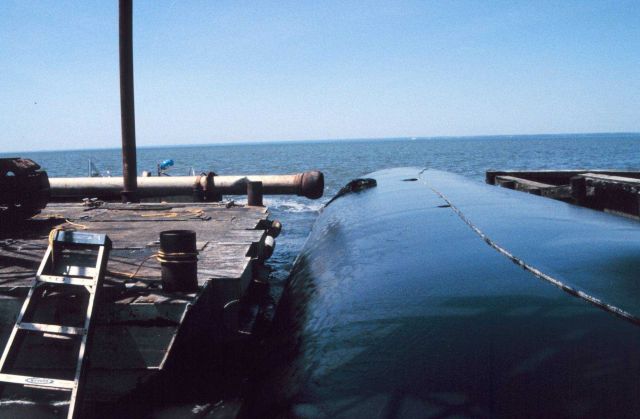 A filled geotube Picture