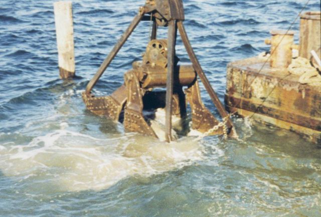 Construction of the reef underway. Picture