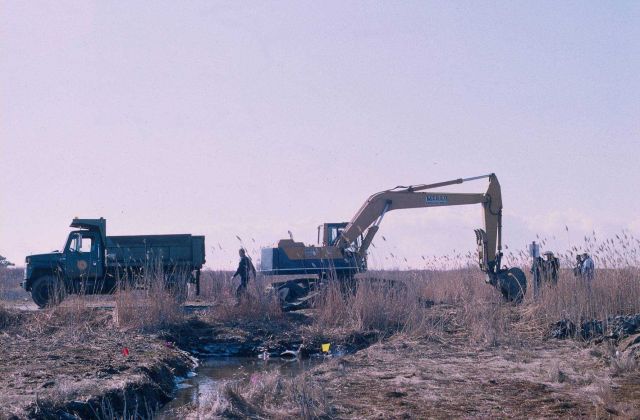 The beginning of the excavation work to replace the culvert Picture