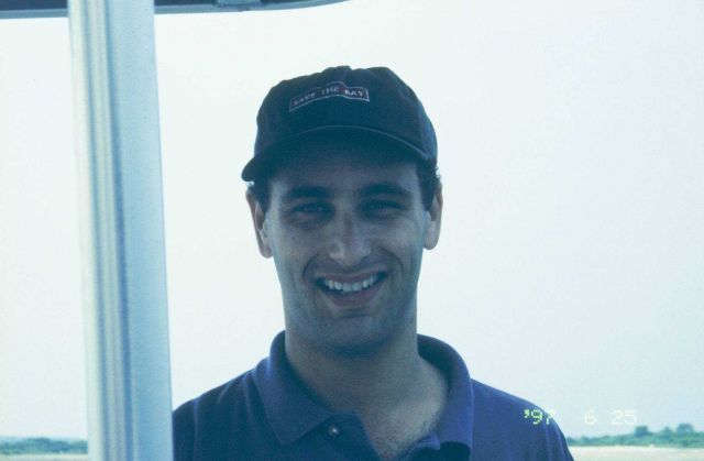John Torgan of Save the Bay RI volunteered services to the transplant team and to reporters and the NOAA film crew during the 1997 transplants. Picture