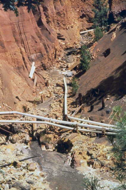 Acid run off at Iron Mountain Mine. Picture