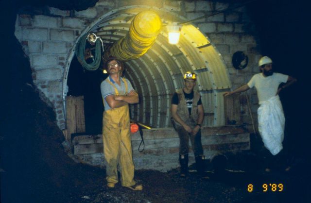 Inside a portal that was cleaned early in the process. Picture