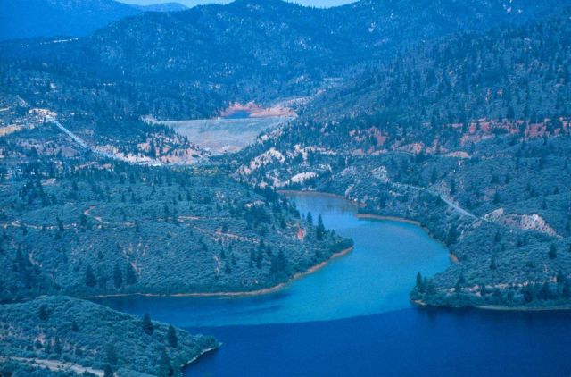 Spring Creek Reservoir and the Spring Creek arm of Keswick Dam. Picture