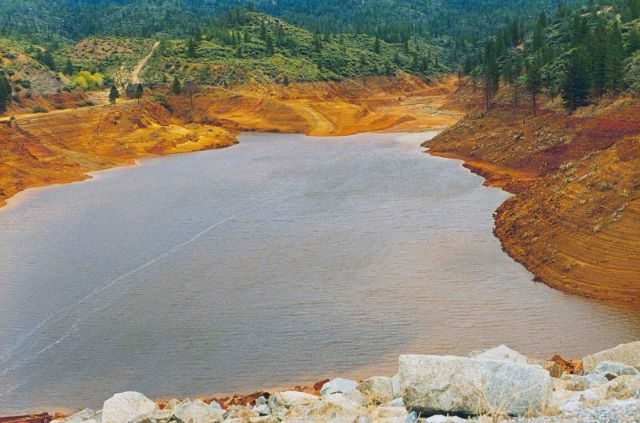 View upstream from Spring Creek Debris Dam. Picture