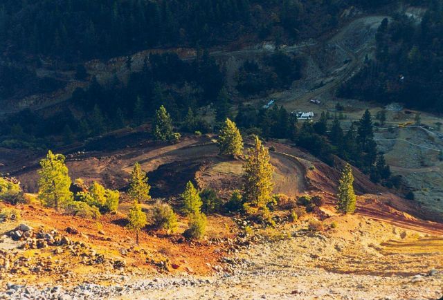 Slickrock Creek from the edge of Brickflat Pit. Picture