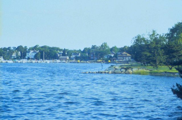 East side of New Bedford Harbor, Fairhaven, MA. Picture