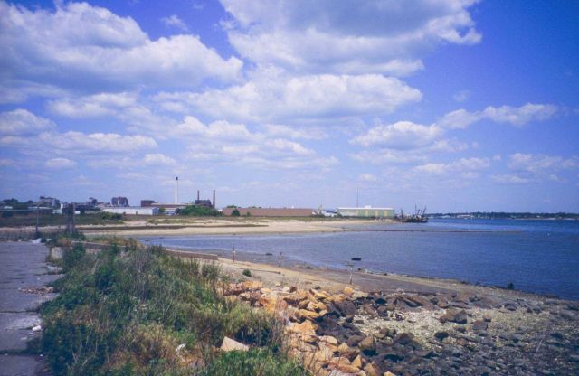 The New Bedford side of the Harbor looking north. Picture