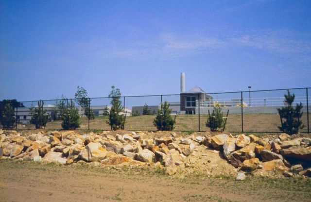 A view of the new wastewater treatment plant at Fort Taber. Picture
