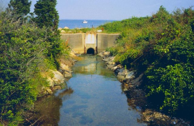 Nonquit Marsh, this culvert is scheduled to be replaced in the round 2 projects. Picture