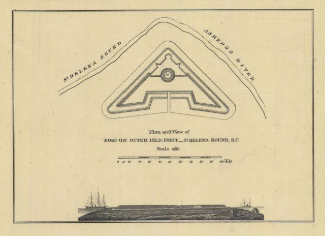 Plan and view of Fort Otter Island Point - St Picture