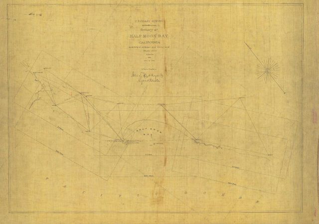 Tertiary Triangulation of Half Moon Bay, California by the party of A Picture