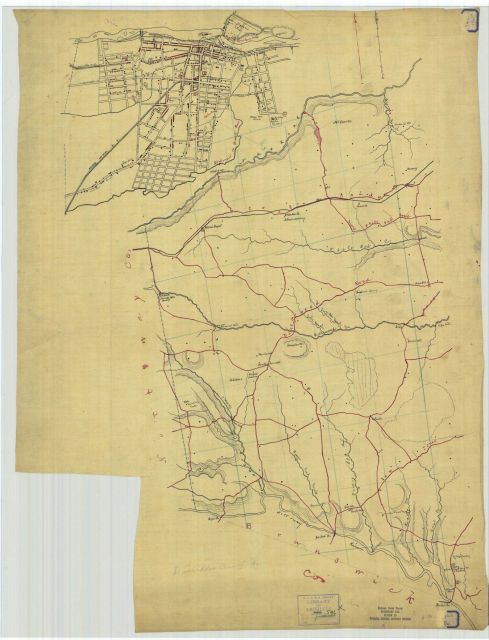 What seems to be a hand-drawn sketch or tracing of the Petersburg area Picture