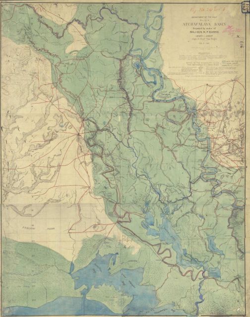 Map No.8 of Atchafalaya Basin Prepared by Order of Maj Picture