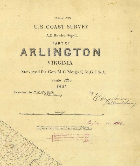 Title block to original survey of grounds of what became Arlington National Cemetery Picture